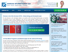 Tablet Screenshot of einreiseusa.net